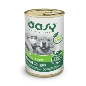 Oasy Μονοπρωτεϊνικό Πατέ Adult Medium/Large Κουνέλι 400gr