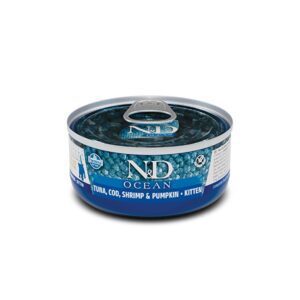 N&D Cat Tuna, Cod, Shrimp & Pumpkin Kitten Wet Food 70gr